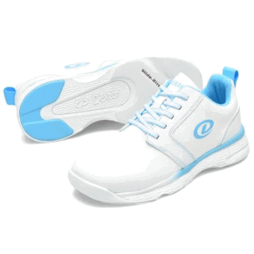 Dexter Womens Raquel LX White/Blue Wide Bowling Shoes - Image 2