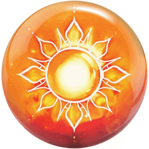 Brunswick Sun and Moon Viz-A-Ball Bowling Ball
