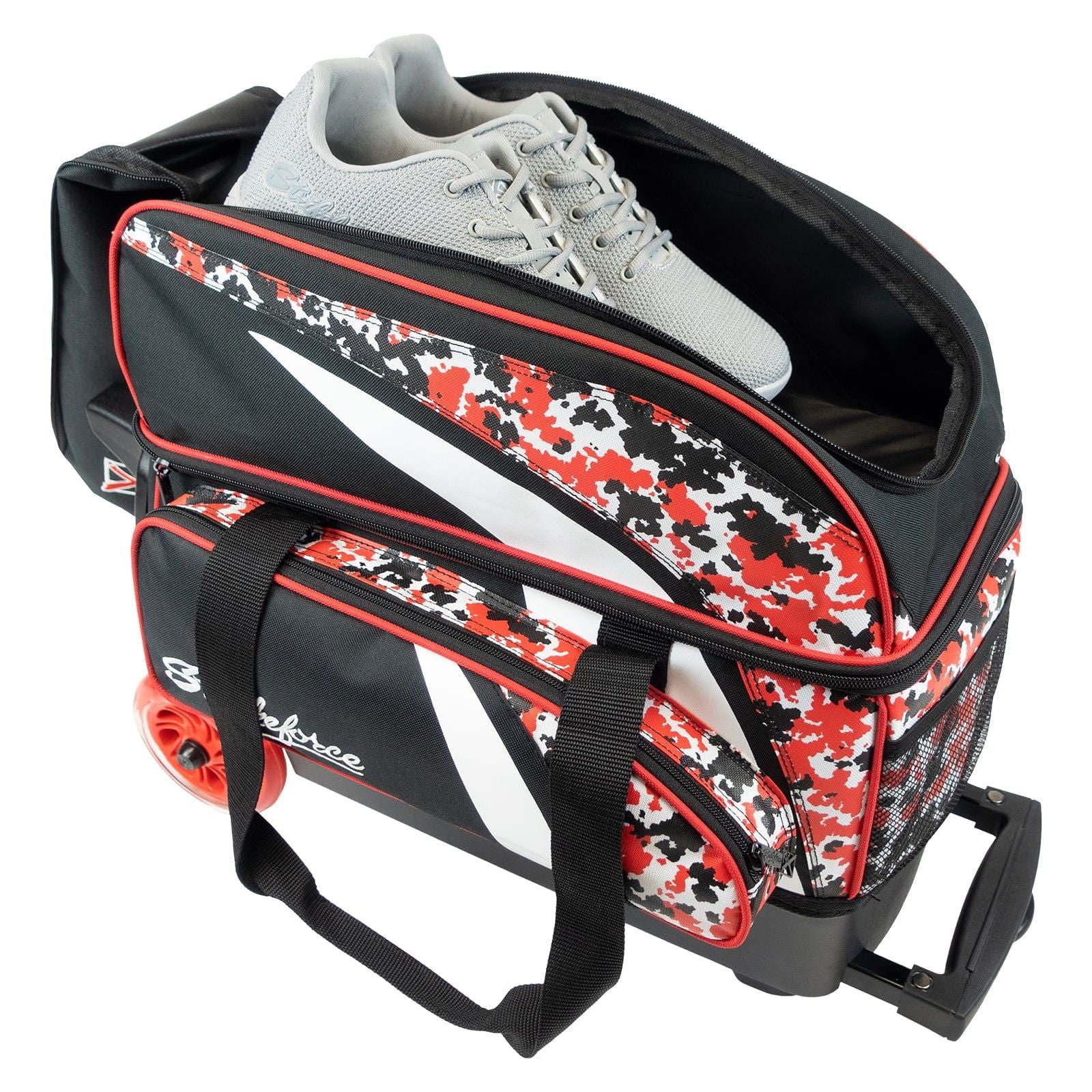 KR Strikeforce Cruiser Smooth Double Roller Red/Camo Bowling Bag - Image 2