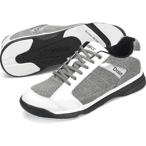 Dexter Men’s Wyoming Light Grey White Knit Bowling Shoes - Image 2