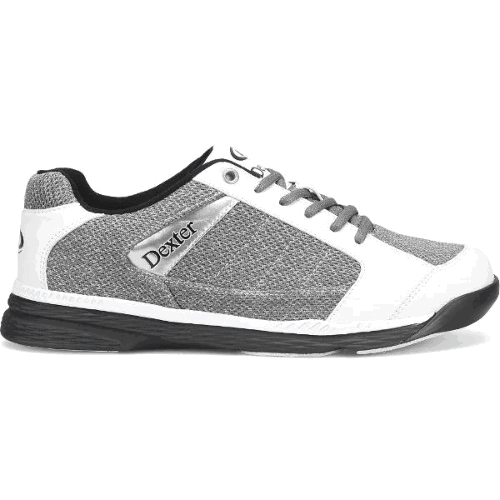 Dexter Men’s Wyoming Light Grey White Knit Bowling Shoes - Image 3