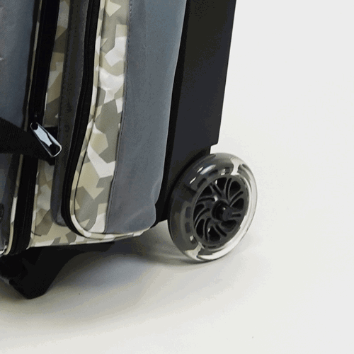 ELITE Deluxe Double Roller Bowling Bag Grey Camo - Image 5