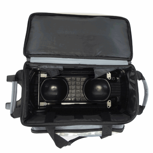 ELITE Deluxe Double Roller Bowling Bag Grey Camo - Image 9