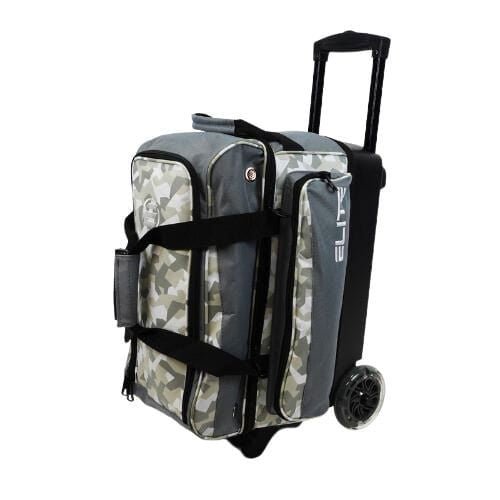 ELITE Deluxe Double Roller Bowling Bag Grey Camo - Image 13