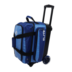 ELITE Deluxe Double Roller Bowling Bag Navy Plaid