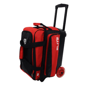 ELITE Deluxe Double Roller Bowling Bag Red
