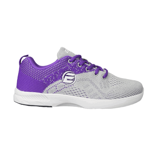 ELITE Women's Comfort Lace Up Grey/Violet Bowling Shoes