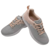 ELITE Women's Comfort Lace Up Grey/Peach Bowling Shoes - Image 3