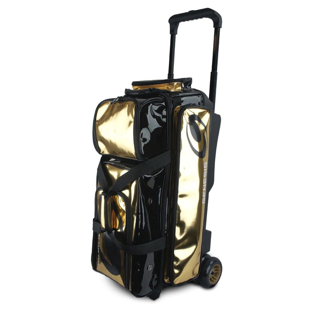 Genesis Dually 3 Ball Roller Black/Gold Bowling Bag - Image 2