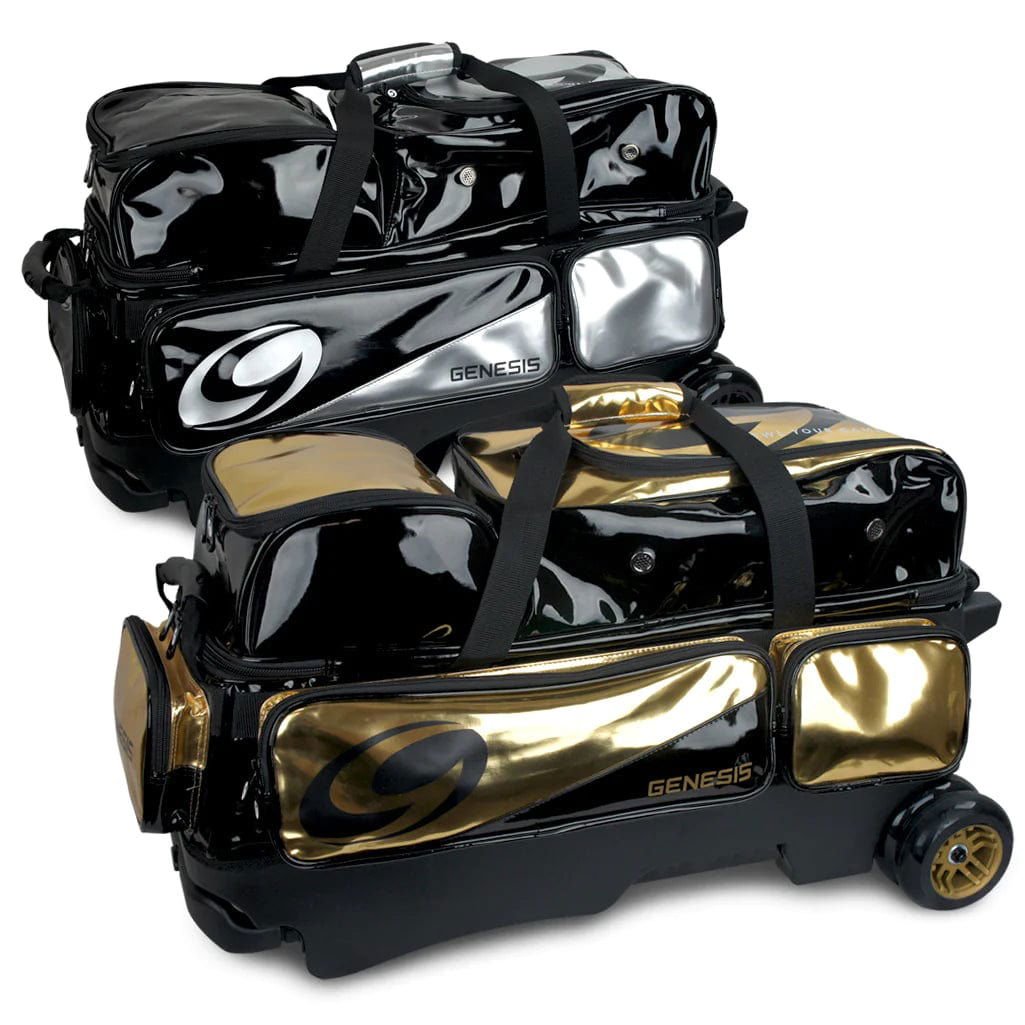 Genesis Dually 3 Ball Roller Black/Gold Bowling Bag - Image 6