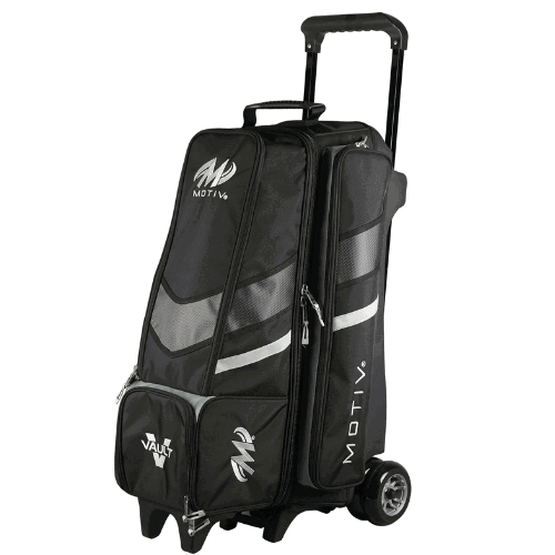 Motiv Vault Inline Black/Grey 4-Ball Bowling Ball Roller Bag