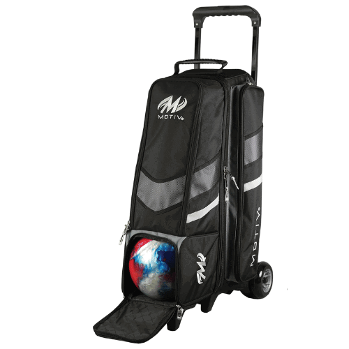 Motiv Vault Inline Black/Grey 4-Ball Bowling Ball Roller Bag - Image 4