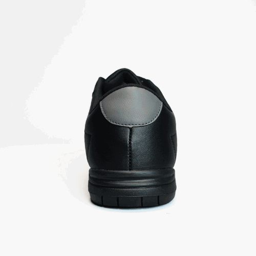 ELITE Men's Basic Black/Grey Athletic Lace Up Bowling Shoes with Universal Sliding Soles for Right or Left Handed Bowlers - Image 6