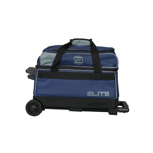 ELITE Basic Double Roller Navy/Grey Bowling Bag - Image 3