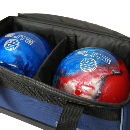 ELITE Basic Double Roller Navy/Grey Bowling Bag - Image 8