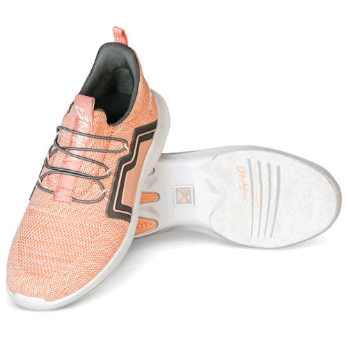 KR Strikeforce The Milan Coral/Grey Women's Athletic Bowling Shoes - Image 3