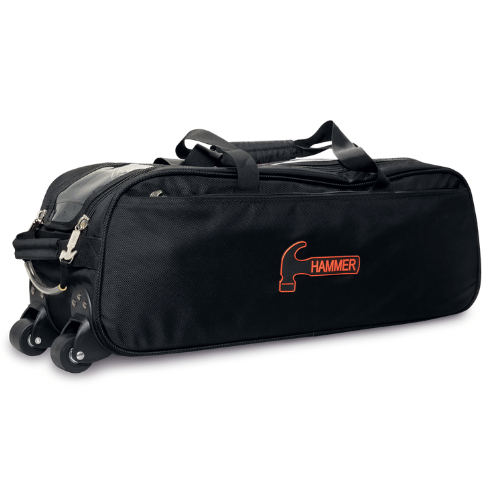 Hammer Premium Slim Triple Tote Black Bowling Bag - Image 3