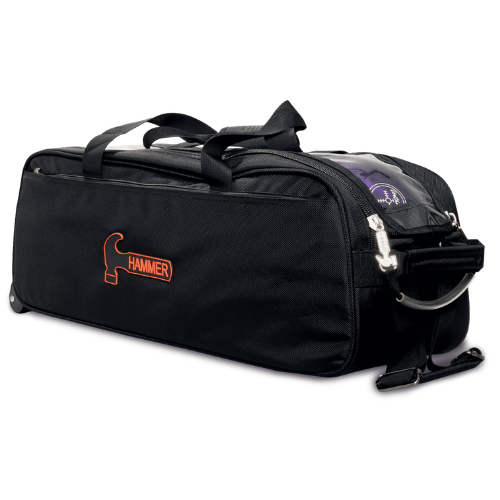 Hammer Premium Slim Triple Tote Black Bowling Bag - Image 2