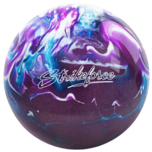 KR Strikeforce Polyester Purple/Royal/Silver Bowling Ball