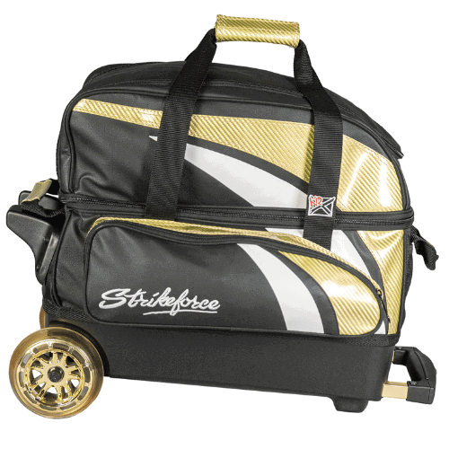 KR Strikeforce Cruiser Lux Double Roller Gold Bowling Bag - Image 3