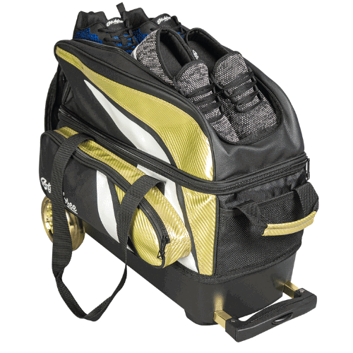 KR Strikeforce Cruiser Lux Double Roller Gold Bowling Bag - Image 5