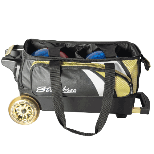 KR Strikeforce Cruiser Lux Double Roller Gold Bowling Bag - Image 6