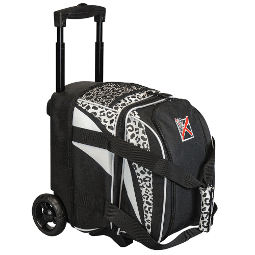 KR Strikeforce Cruiser Single Roller White Leopard Bowling Bag - Image 2
