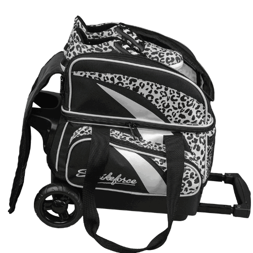 KR Strikeforce Cruiser Single Roller White Leopard Bowling Bag - Image 3