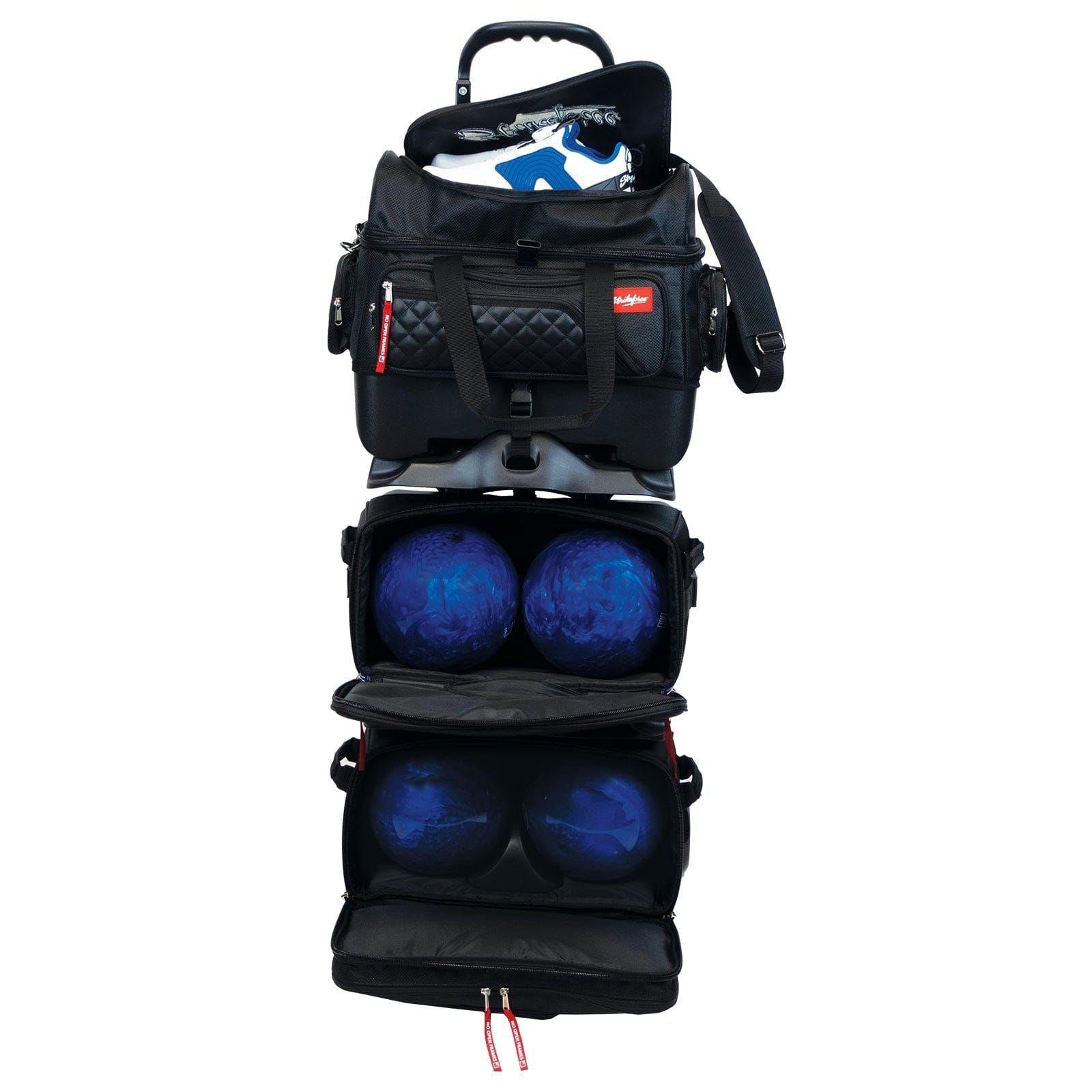 KR Strikeforce Diamond 6 Ball Roller Black Bowling Bag - Image 2