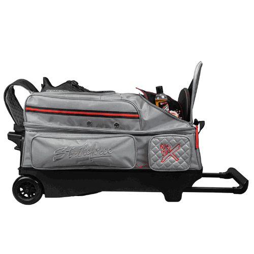 KR Strikeforce Diamond Grey Triple Roller Premium Bowling Bag - Image 5