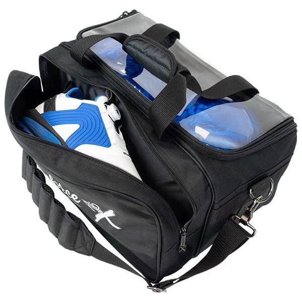 KR Strikeforce Fast Double Tote With Shoes Black Bowling Bag - Image 2