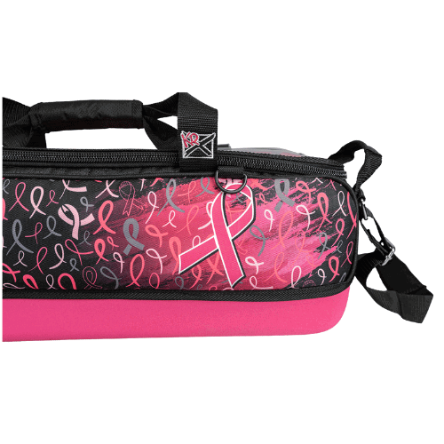 KR Strikeforce Fast Slim Pink Ribbons Triple Tote Bowling Bag - Image 2