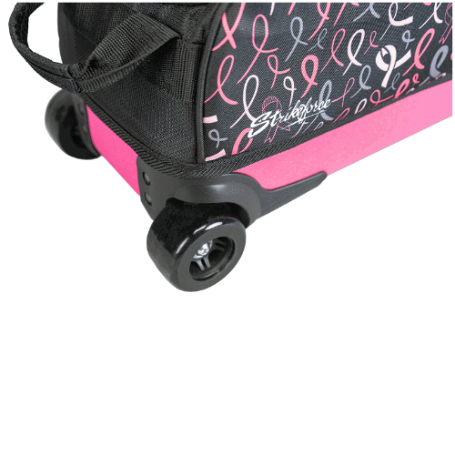 KR Strikeforce Fast Slim Pink Ribbons Triple Tote Bowling Bag - Image 3
