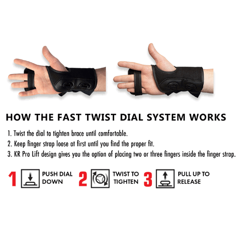 KR Strikeforce Fast Twist Pro Lift Right Hand Wrist Support - Image 8