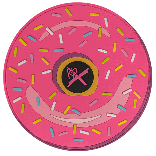 KR Strikeforce Round Shammy Leather Pad Pink Donuts