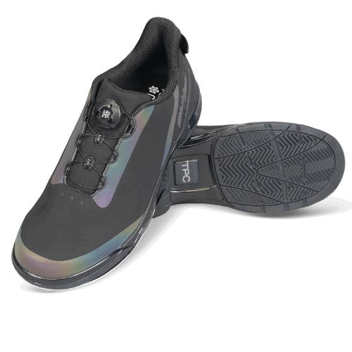 KR Strikeforce TPC Hype Black Iridescent Performance Right Hand Unisex Bowling Shoe - Image 2