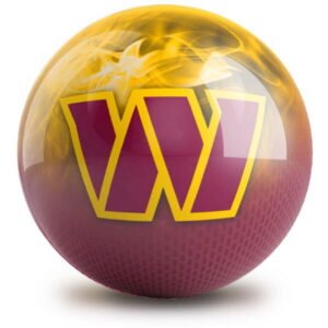 KR Strikeforce Washington Commanders On Fire Bowling Ball