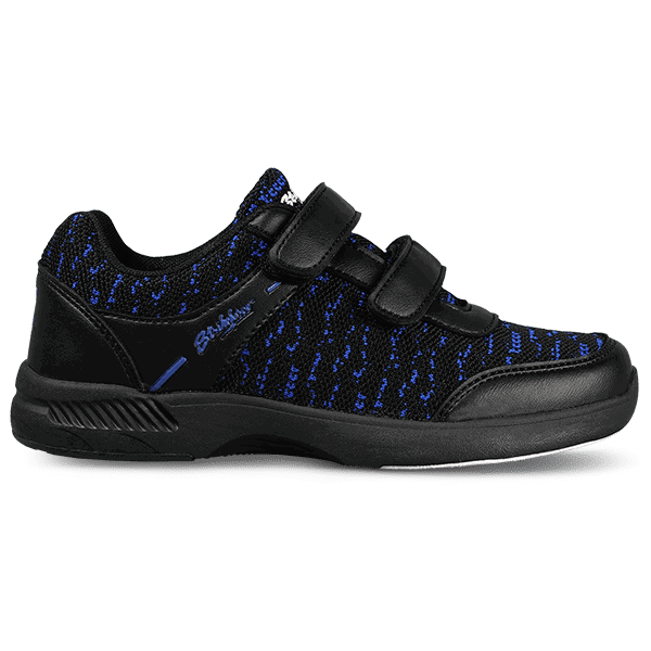 KR Strikeforce Youth Flyer Mesh Lite Velcro Black Royal Bowling Shoes - Image 4