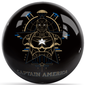 OnTheBallBowling Marvel Avengers Captain America Logos Bowling Ball