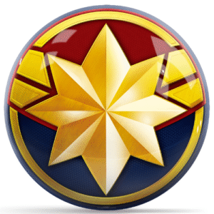 OnTheBallBowling Marvel Avengers Captain Marvel Icon Bowling Ball