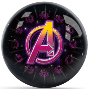 OnTheBallBowling Marvel Avengers Logo with Characters Bowling Ball