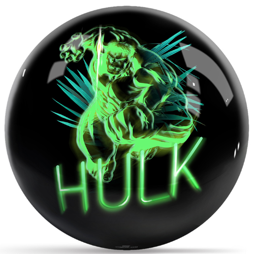 OnTheBallBowling Marvel Avengers Neon Hulk Bowling Ball
