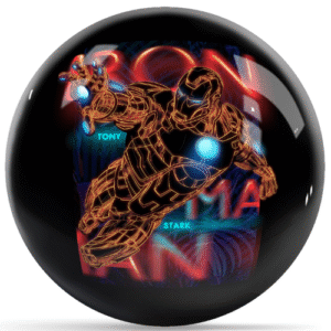 OnTheBallBowling Marvel Avengers Neon Iron Man Bowling Ball