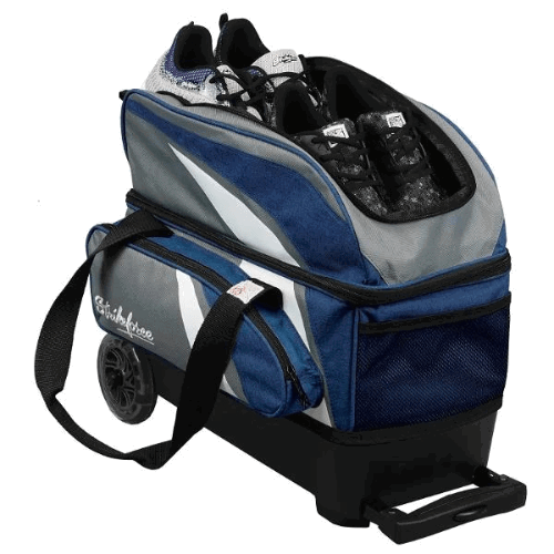KR Strikeforce Cruiser Smooth Double Roller Grey/Navy Bowling Bag - Image 2