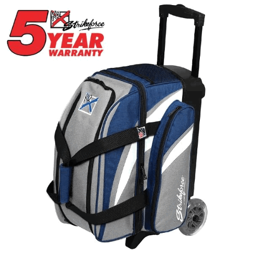 KR Strikeforce Cruiser Smooth Double Roller Grey/Navy Bowling Bag - Image 3