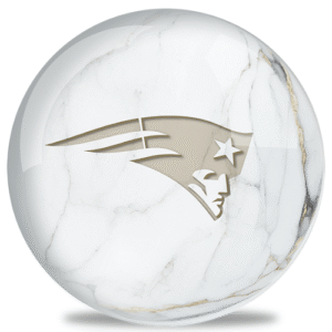 OnTheBallBowling NFL White Marble New England Patriots Bowling Ball