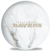 OnTheBallBowling NFL White Marble Baltimore Ravens Bowling Ball - Image 2