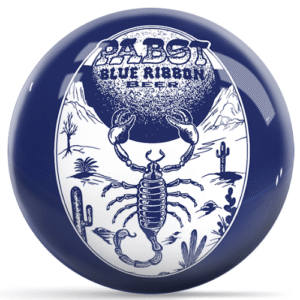 OnTheBallBowling Pabst Scorpion Blue With White Logo Bowling Ball