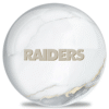 OnTheBallBowling White Marble NFL Las Vegas Raiders Bowling Ball - Image 2