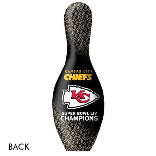 OnTheBallBowling 2020 Super Bowl 54 Champions Kansas City Chiefs Black Bowling Pin - Image 2